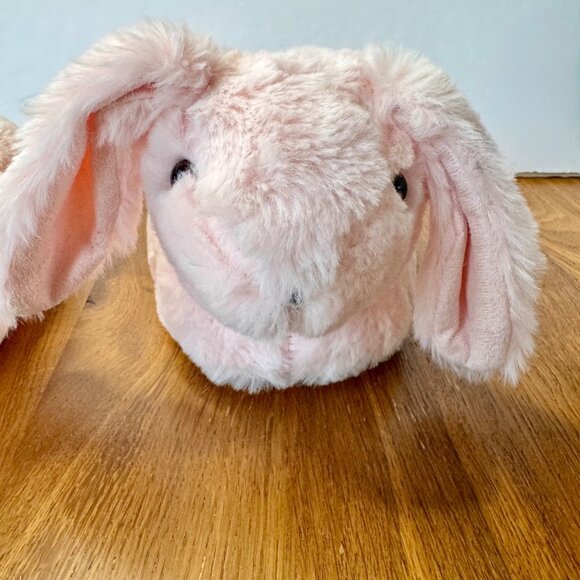 SEED HERITAGE Bunny Rabbit Plush Slippers Girls 7-8Y Soft Pink Faux Fur Slipper - Picture 2 of 9